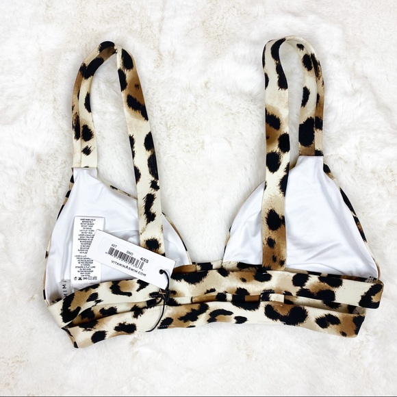 Vitamin A Leopard Print Neutra Bikini Bralette NWT - Picture 6 of 8